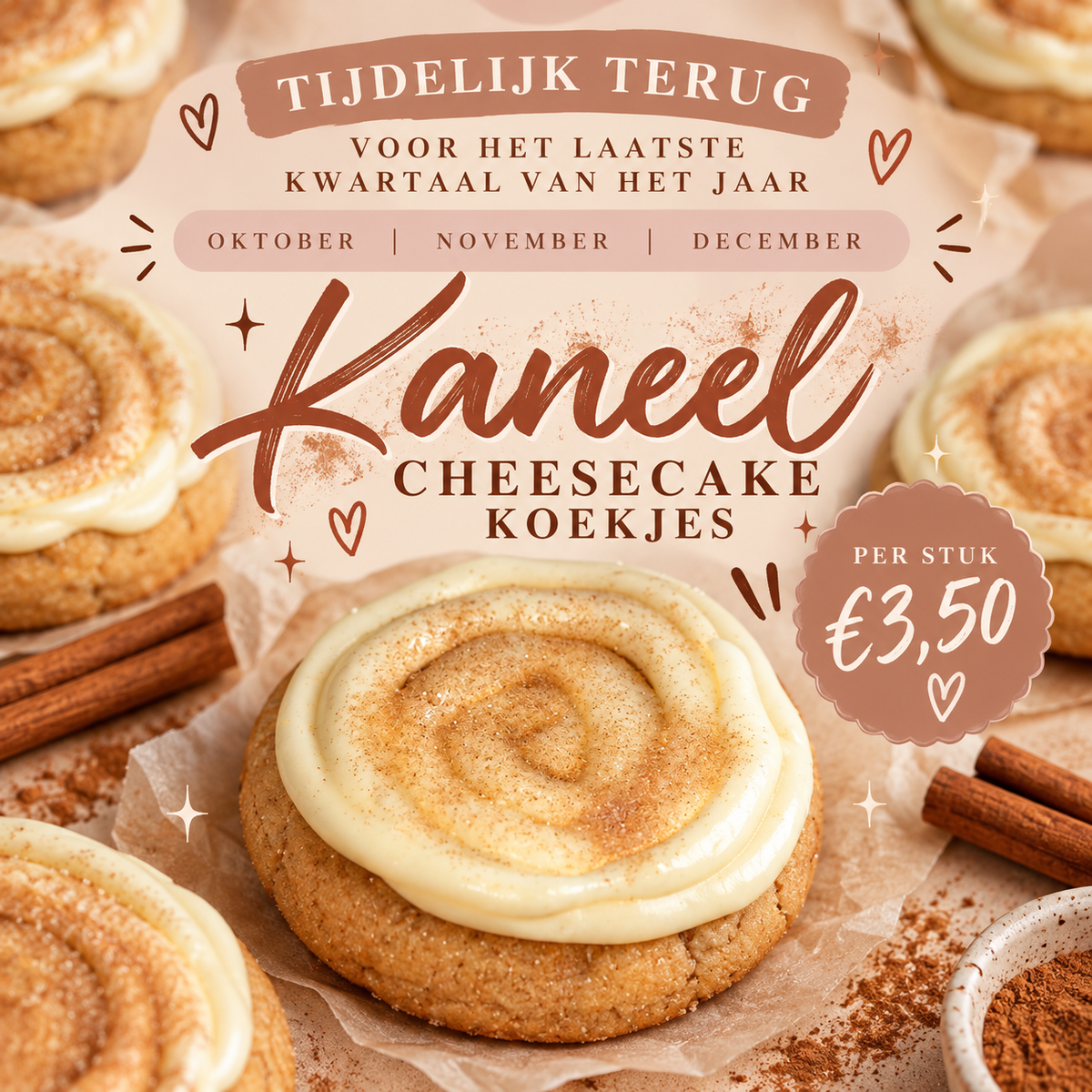 Kaneel Cheesecake Koekje